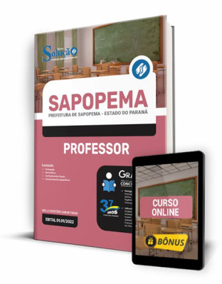 Apostila Prefeitura de Sapopema - PR - Professor - Imagem 1