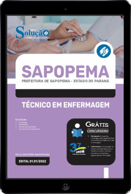 Apostila Prefeitura de Sapopema - PR em PDF - Técnico em Enfermagem - Imagem 1