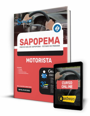 Apostila Prefeitura de Sapopema - PR - Motorista - Imagem 1