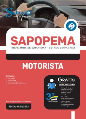 Apostila Prefeitura de Sapopema - PR - Motorista - Imagem 3