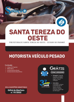 Apostila Prefeitura de Santa Tereza do Oeste - PR - Motorista Veículo Pesado - Imagem 3