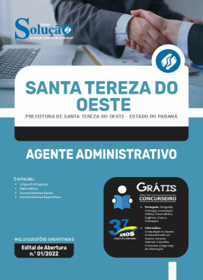 Apostila Prefeitura de Santa Tereza do Oeste - PR - Agente Administrativo - Imagem 3