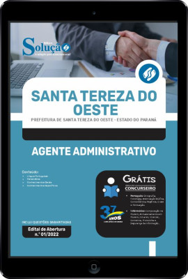 Apostila Prefeitura de Santa Tereza do Oeste - PR em PDF - Agente Administrativo - Imagem 1