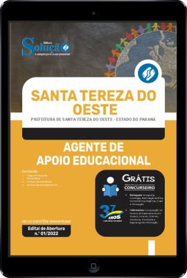 Apostila Prefeitura de Santa Tereza do Oeste - PR em PDF - Agente de Apoio Educacional - Imagem 1