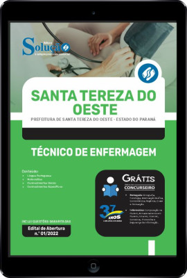 Apostila Prefeitura de Santa Tereza do Oeste - PR em PDF - Técnico de Enfermagem - Imagem 1