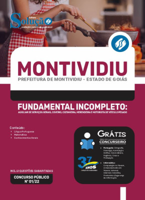 Apostila Prefeitura de Montividiu - GO - Fundamental Incompleto: Auxiliar de Serviços Gerais, Coveiro, Cozinheira, Merendeira e Motorista de Veículo Pesado - Imagem 3