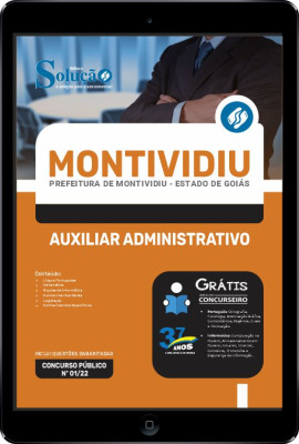 Apostila Prefeitura de Montividiu - GO em PDF - Auxiliar Administrativo - Imagem 1