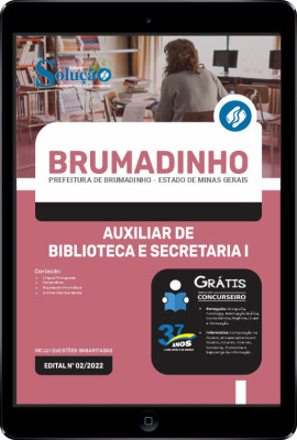 Apostila Prefeitura de Brumadinho - MG em PDF - Auxiliar de Biblioteca e Secretaria I - Imagem 1