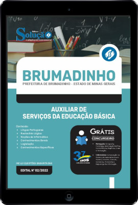 Apostila Prefeitura de Brumadinho - MG em PDF - Auxiliar de Serviços da Educação Básica - Imagem 1