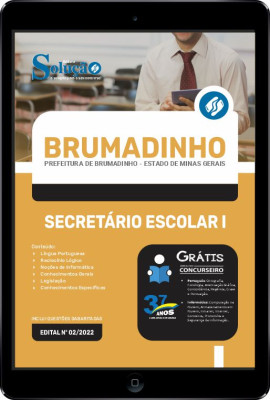 Apostila Prefeitura de Brumadinho - MG em PDF - Secretário Escolar I - Imagem 1