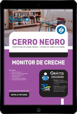 Apostila Prefeitura de Cerro Negro - SC em PDF - Monitor de Creche - Imagem 1