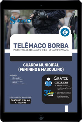 Apostila Prefeitura de Telêmaco Borba - PR em PDF - Guarda Municipal (Feminino e Masculino) - Imagem 1