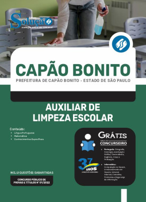 Apostila Prefeitura de Capão Bonito - SP - Auxiliar de Limpeza Escolar - Imagem 3