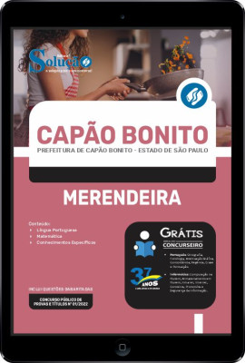 Apostila Prefeitura de Capão Bonito - SP em PDF - Merendeira - Imagem 1