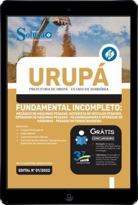 Apostila Prefeitura de Urupá - RO em PDF - Fundamental Incompleto - Imagem 1