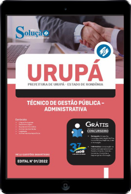 Apostila Prefeitura de Urupá - RO em PDF - Técnico de Gestão Pública - Administrativa - Imagem 1