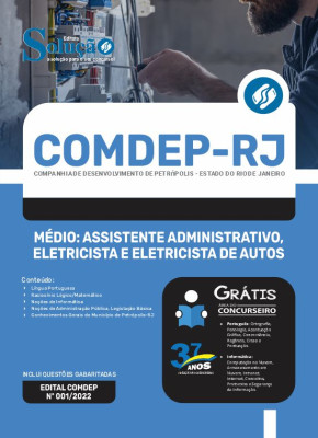 Apostila COMDEP-RJ - Médio: Assistente Administrativo, Eletricista e Eletricista de Autos - Imagem 3