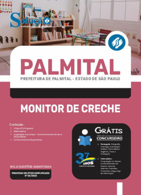 Apostila Prefeitura de Palmital - SP - Monitor de Creche - Imagem 3