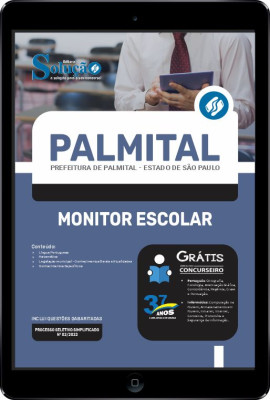 Apostila Prefeitura de Palmital - SP em PDF - Monitor Escolar - Imagem 1