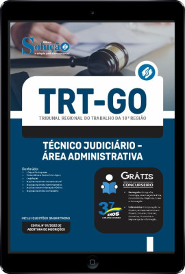 Apostila TRT-GO em PDF - Técnico Judiciário - Área Administrativa - Imagem 1