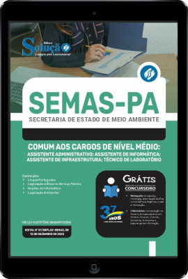 Apostila SEMAS-PA em PDF - Comum aos Cargos de Nível Médio: Assistente Administrativo; Assistente de Informática; Assistente de Infraestrutura e Técnico de Laboratório - Imagem 1