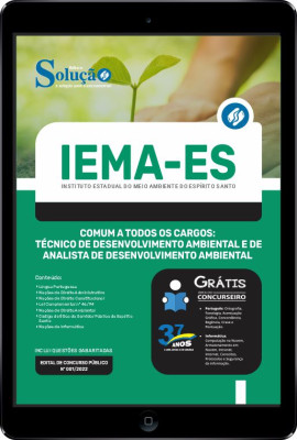 Apostila IEMA-ES em PDF - Comum a Todos os Cargos: Técnico de Desenvolvimento Ambiental e Analista de Desenvolvimento Ambiental - Imagem 1