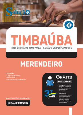 Apostila Prefeitura de Timbaúba - PE - Merendeiro - Imagem 3