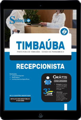 Apostila Prefeitura de Timbaúba - PE em PDF - Recepcionista - Imagem 1