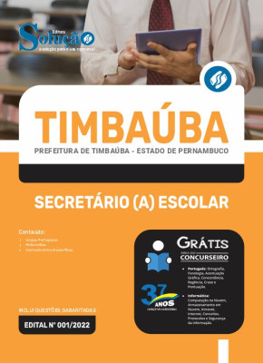 Apostila Prefeitura de Timbaúba - PE - Secretário(a) Escolar - Imagem 3