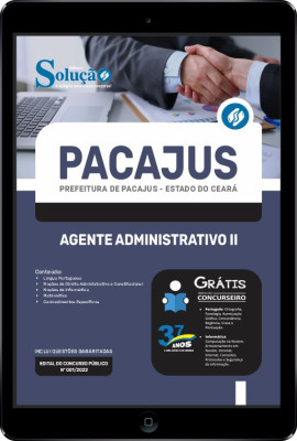 Apostila Prefeitura de Pacajus - CE em PDF - Agente Administrativo II  - Imagem 1