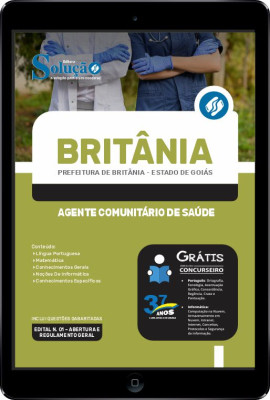 Apostila Prefeitura de Britânia - GO em PDF Agente Comunitário de Saúde  - Imagem 1