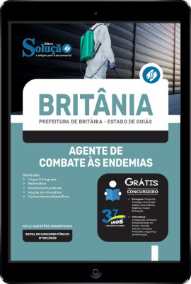 Apostila Prefeitura de Britânia - GO em PDF - Agente De Combate às Endemias  - Imagem 1