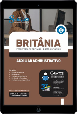 Apostila Prefeitura de Britânia - GO em PDF - Auxiliar Administrativo - Imagem 1