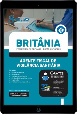 Apostila Prefeitura de Britânia - GO - em PDF Agente Fiscal de Vigilância Sanitária  - Imagem 1