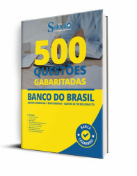 Capa Caderno de Questões Banco do Brasil - 500 Questões Gabaritadas