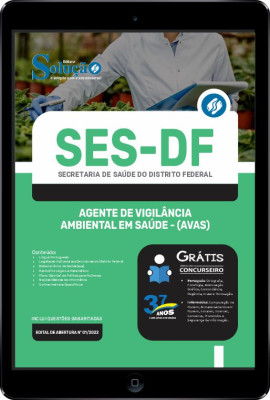 Apostila SES-DF em PDF - Agente de Vigilância Ambiental em Saúde - (AVAS)  - Imagem 1