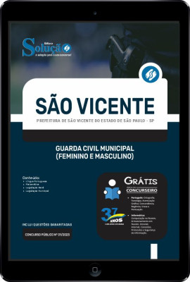 Apostila Prefeitura de São Vicente - SP em PDF - Guarda Civil Municipal (Feminino e Masculino) - Imagem 1