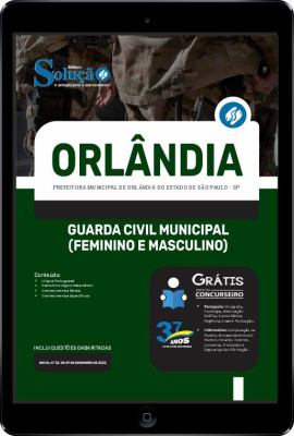 Apostila Prefeitura de Orlândia - SP em PDF - Guarda Civil Municipal (Feminino e Masculino) - Imagem 1