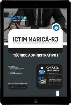 Apostila ICTIM Maricá-RJ em PDF - Técnico Administrativo I - Imagem 1