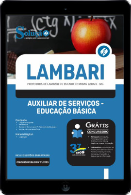 Apostila Prefeitura de Lambari - MG em PDF - Auxiliar de Serviços de Educação Básica - Imagem 1