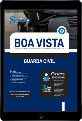 Apostila Prefeitura de Boa Vista - RR em PDF - Guarda Civil - Imagem 1