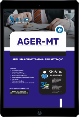 Apostila AGER-MT em PDF - Analista Administrativo - Administração - Imagem 1