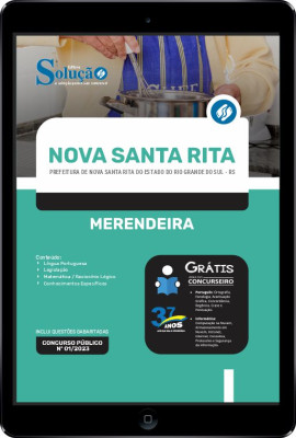 Apostila Prefeitura de Nova Santa Rita - RS em PDF - Merendeira - Imagem 1