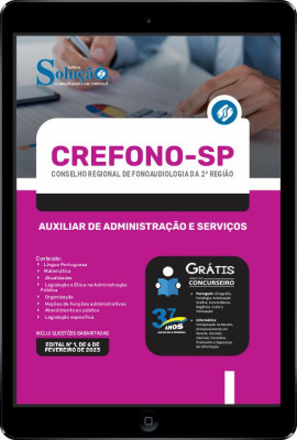 Apostila CREFONO-SP em PDF - Auxiliar de Administração e Serviços - Imagem 1