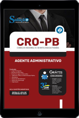 Apostila CRO-PB em PDF - Agente Administrativo - Imagem 1