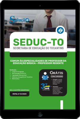 Apostila SEDUC-TO em PDF - Comum às Especialidades de Professor da Educação Básica - Professor Regente - Imagem 1