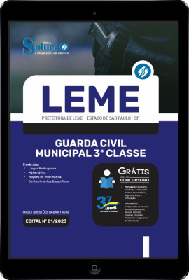 Apostila Prefeitura de Leme - SP em PDF - Guarda Civil Municipal 3ª Classe - Imagem 1