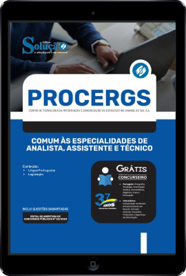 Apostila PROCERGS-RS em PDF - Comum às Especialidades de Analista, Assistente e Técnico - Imagem 1