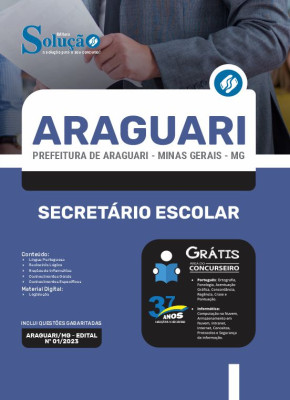 Apostila Prefeitura de Araguari - MG - Secretário Escolar - Imagem 3