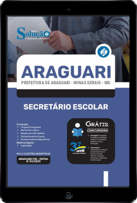 Apostila Prefeitura de Araguari - MG em PDF - Secretário Escolar - Imagem 1